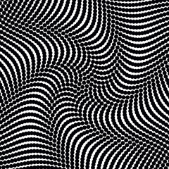 Abstract wavy dotted background. Vector illustration