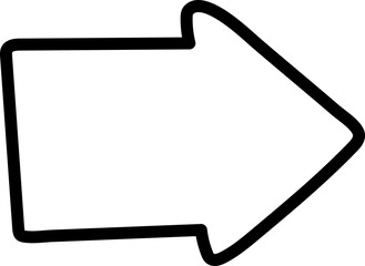Fototapeta premium Doodle Arrow Shape Outline