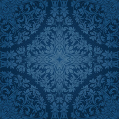 Fototapeta na wymiar Seamless floral pattern. Retro background. Vector illustration.