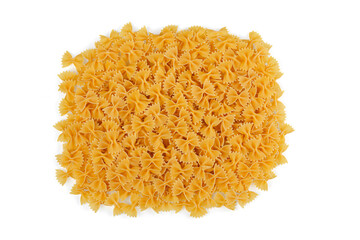 Different types and shapes of dry italian pasta