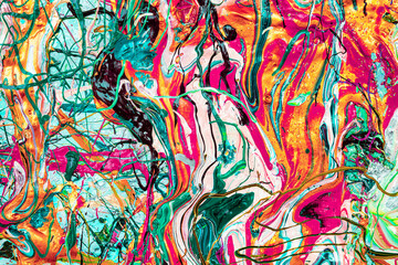 Colorful abstract oil painting art background. Texture of canvas and oil.
