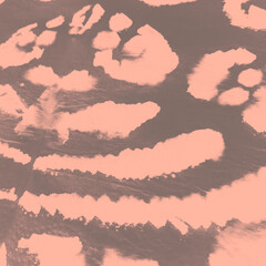 Orange Animal Print Leopard. Bleached Wallpaper