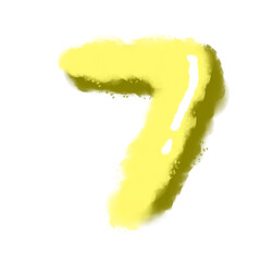 Alphabet numbers from 1 to 0. Design in flat style. Cute modern numbers.