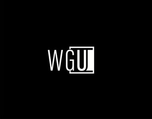 WGU Logo and Graphics Design, Modern and Sleek Vector Art and Icons isolated on black background