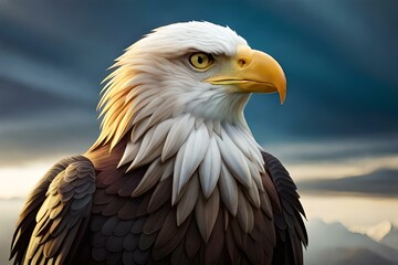 Obraz premium A close-up of a majestic eagle's beak, showcasing its sharpness and strength