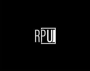 RPU Logo and Graphics Design, Modern and Sleek Vector Art and Icons isolated on black background