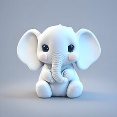 elephant toy isolated on white