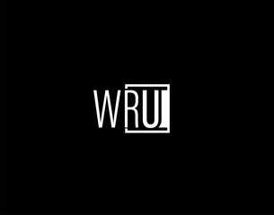 Fototapeta na wymiar WRU Logo and Graphics Design, Modern and Sleek Vector Art and Icons isolated on black background