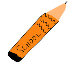 Brown pencil back to school art