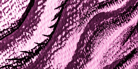 Fototapeta na wymiar Violet Animal Print Tiger. Tie Dye Stripe. Fashion Brush. Print Abstract Illustration. Coral Leathers Tigers. Stripe Pattern. Purple T-shirt Print Tiger.