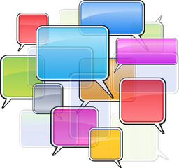 Colorful icons sms. Illustration on white background