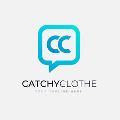 Catchy Clothe Business logo for modern clothing and CC logo icon fully editable Template