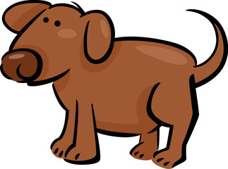 Obraz na płótnie Canvas cartoon doodle illustration of funny little dog