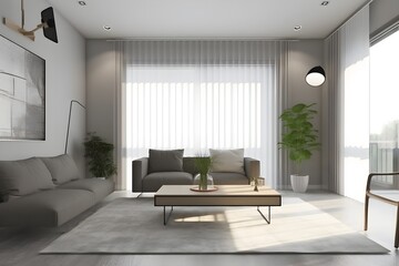 aesthetic living room. generative Ai