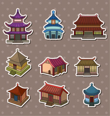 Fototapeta premium Chinese house stickers