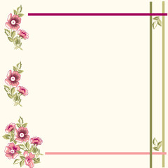 Excellent seamless floral background, floral card, elegant flowers on a pale yellow