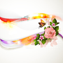 Colorful background with flowers