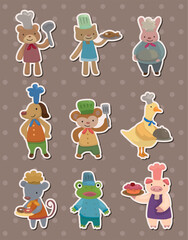 animal chef stickers