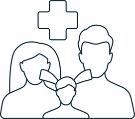 Family medicine icon. Monochrome simple sign from medical speialist collection. Family medicine icon for logo, templates, web design and infographics.