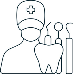 Dental specialist icon. Monochrome simple sign from medical speialist collection. Dental specialist icon for logo, templates, web design and infographics.