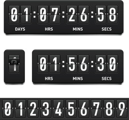 Countdown timer. Illustration on white background for design
