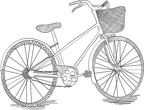 Vector hand drawn bicycle