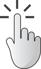 Hand pointing, hand click symbol, mouse cursor pointer icon