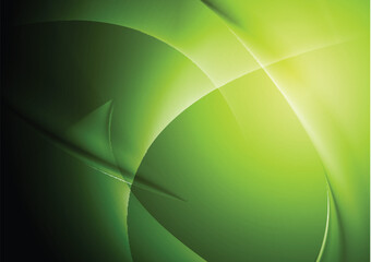 Green abstract wavy background. Eps 10 vector