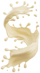 white chocolate milk splash.