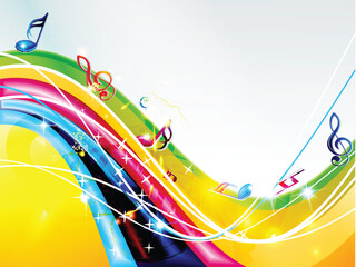 abstract musical background vector illustration © Designpics