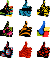 vector illustration of a cute hand set