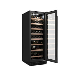 Freestanding wine cooler isolated on transparent background. Generative AI