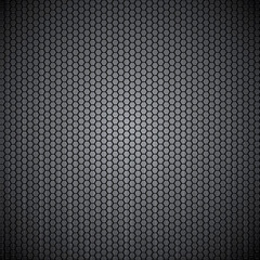 Metallic abstract backdrop with hexagon grid texture