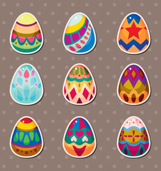 cartoon Easter egg stickers