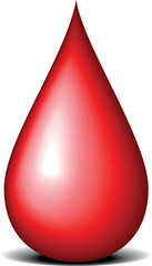 Obraz premium illustration of a red drop of blood