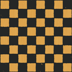 Grunge chessboard vector background.