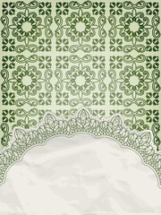 vector lacy napkin on floral background