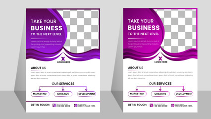 Grow Your Business With Us Flyer Design template.