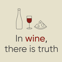Poster with wine glasses. Wine concept. Weekends and chill concept.