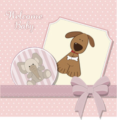 romantic baby shower card