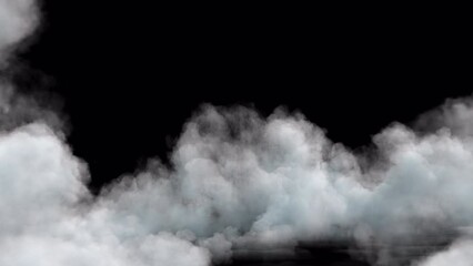 Cloud Transition with Alpha Channel. Passing clouds transition on green screen and separate alpha channel.