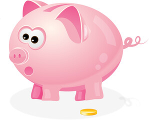 piggy bank. Also available as a Vector in Adobe illustrator EPS format, compressed in a zip file. The vector version be scaled to any size without loss of quality