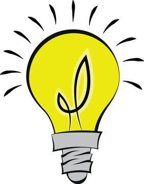 illustration of a comic style light bulb