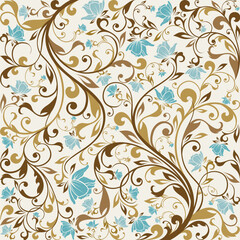 illustration drawing of floral background