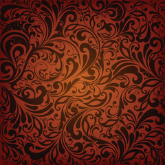 illustration drawing of floral background