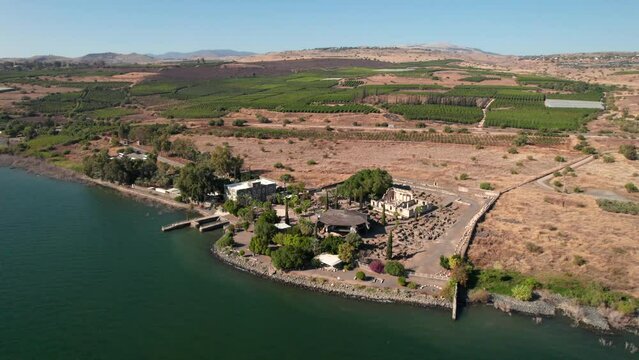 Ruins Of Ancient Synagogue At Capernaum In Israel