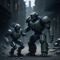 Robot soldier Generated AI Image