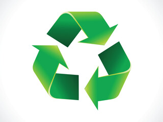 Fototapeta premium abstract shiny eco recycle icon vector illustration