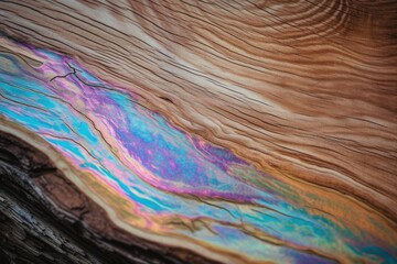 Abstract soft pastel iridescent painted wood texture. concept art wallpaper, Generative AI