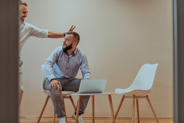 Programmers have fun on a break from work while working together to solve various programming codes